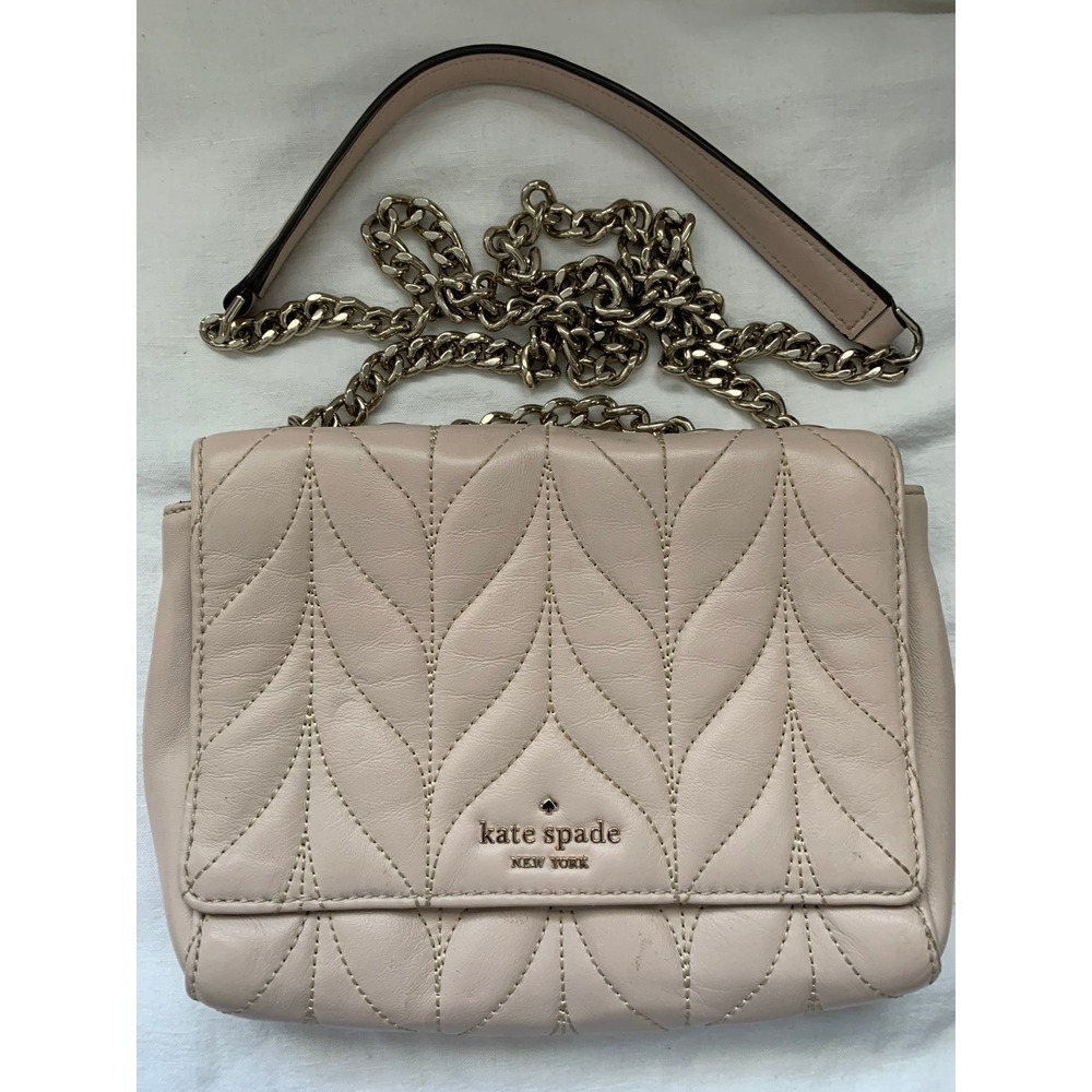 Kate Spade Natalia Quilted Leather Convertible Crossbody Bag Blush Pink Gold#615
